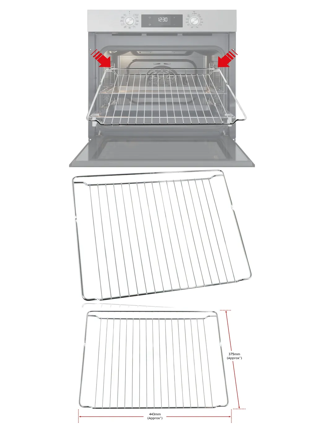 Rangemaster Falcon Chrome Oven Shelf 443 × 375 mm for Grid Rack Cooker