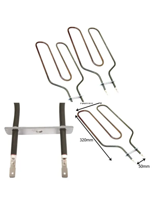 Rangemaster & Toledo 1150W Upper Grill Heating Element – 2 Pack