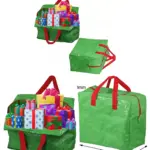 Red & Green Christmas Gift Storage Bags for Tree Decorations