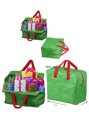 Red & Green Christmas Gift Storage Bags for Tree Decorations