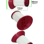 Red HEPA Filter for Bissell CleanView Vacuums – fits 1571A & 2396E