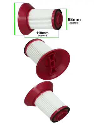 Red HEPA Filter for Bissell CleanView Vacuums – fits 1571A & 2396E