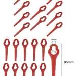 Red Plastic Blades for ALDI Ferrex 20V/40V Cordless Trimmer 10 pcs