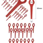 Red Plastic Blades for ALDI Ferrex Trimmer 20V/40V Pack of 20
