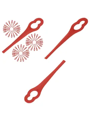 Red Plastic Blades for Bosch Accutrim EasyTrim Strimmer - 60 pcs