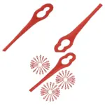 Red Plastic Replacement Blades for EINHELL 18Li Strimmer - 60 Pack