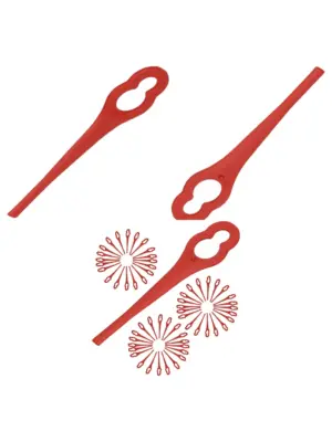 Red Plastic Replacement Blades for EINHELL 18Li Strimmer - 60 Pack