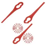 Red Plastic Strimmer Blades for OZITO GTR-250 LGT-018 LGT-118 - 40pcs