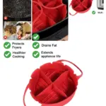 Red Silicone Basket for Gourmia Air Fryer GAF798 GAF698 GAF856 6.6‑7L