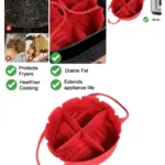 Red Silicone Non-Stick Air Fryer Liner for Logik Salter Klarstein