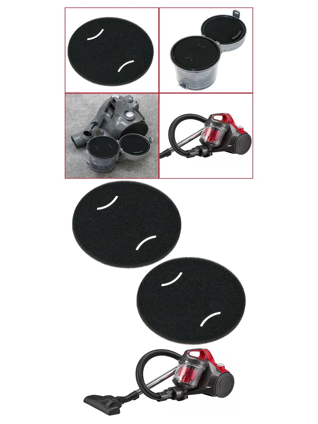Replacement 2-Pack Foam Filters for Currys Essentials C700VC18 Vacuum