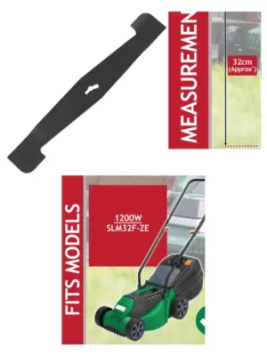 Replacement 32cm Powder-Coated Steel Blade for SLM32F-ZE Lawn Mower