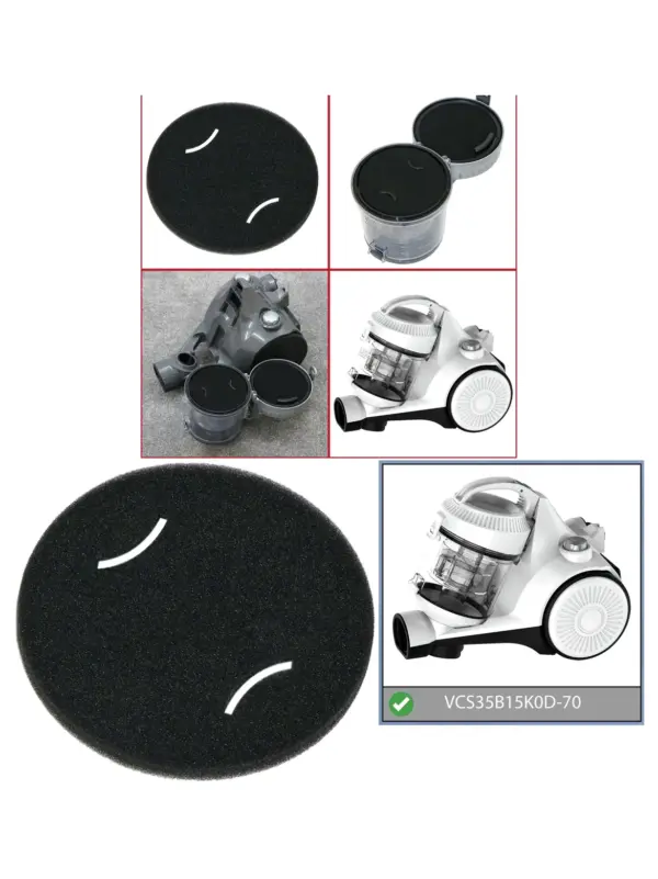 Replacement Foam Filter for Bush VCS35B15K0D-70 Cylinder Vacuum