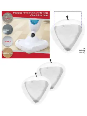 Replacement Microfibre Steam Mop Pads for Vax VRS16 & S7 – Pack of 2
