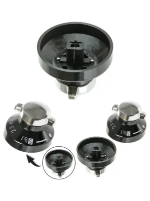 Replacement Oven & Gas Hob Knob – Black/Silver Control Switch