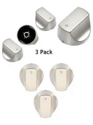 Replacement Silver Hotpoint Oven Control Knob Switch – 3 Pack