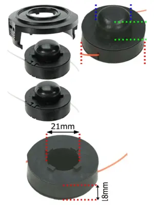 Replacement Trimmer Line Spool Cover Kit for Challenge N1F GT250/GT350