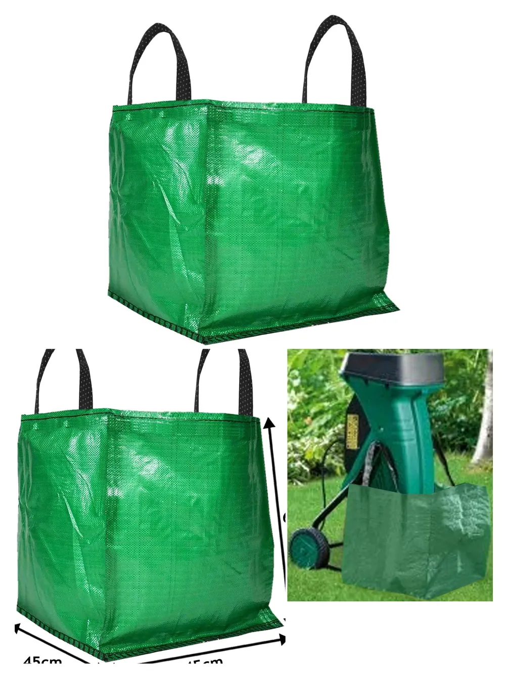 Reusable 120L Garden Shredder Bag – Heavy‑Duty Waste Sack 45×45×60 cm