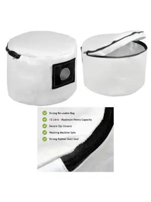 Reusable Zip‑Up Cloth Bag for Numatic Henry & Hetty Vacuums