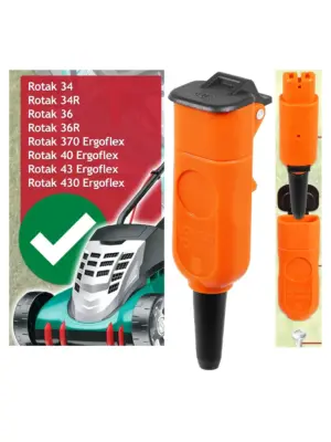 Rewireable 2‑Core Female Plug for Bosch Rotak 34‑43 Mower Cable