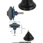 Rotary Mower Blade Balancer Cone with Sharpener for Lawn & Brushcutter