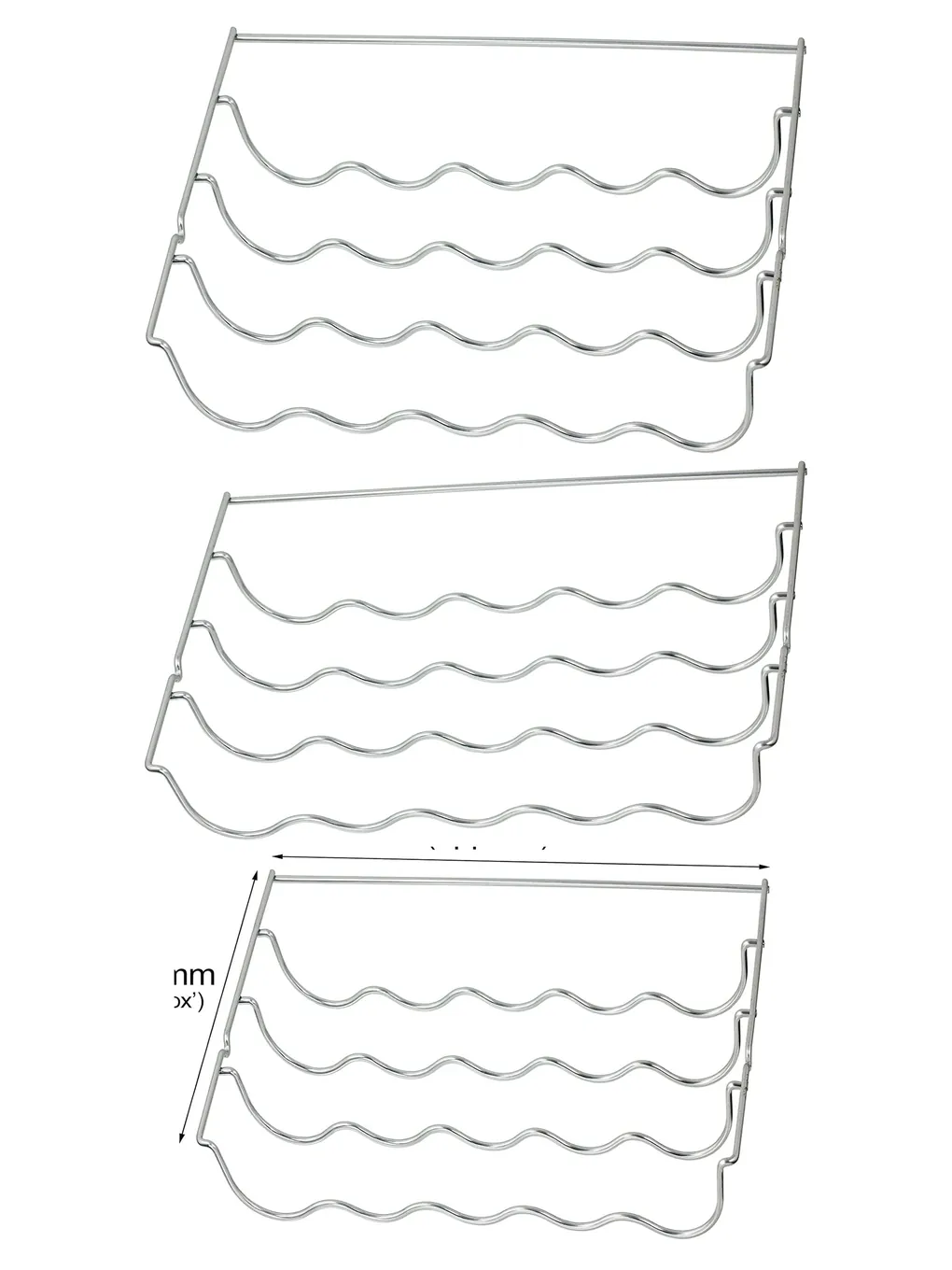 Russell Hobbs Fridge Wine Rack Insert – 457×290×70 mm Shelf Organizer