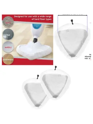 Russell Hobbs Microfibre Steam Mop Pads – 2 Pack for RHSM10 Series