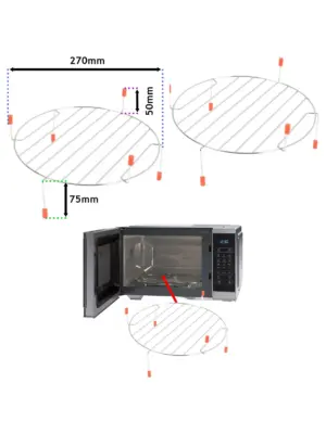 Russell Hobbs Microwave Grill Turntable Rack - 270mm Wire Shelf