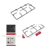 Russell Hobbs Pan Support Stand for Gas Hob – 460×215 mm Burner Grid