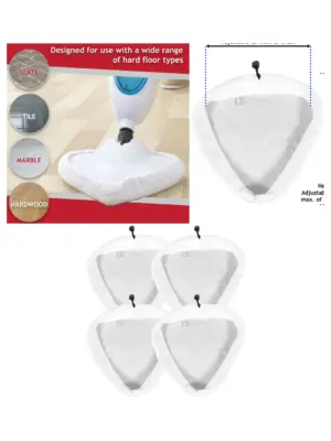 Russell Hobbs Steam Mop Microfiber Cloth Pads – Pack of 4