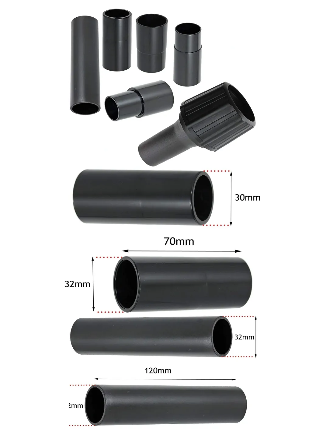 Russell Hobbs Vacuum Dust Adapter Kit for Sander/Planer 26-38mm