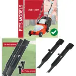 Ryno M3E1132M 32cm Metal Lawn Mower Blade Set – 2 Cutters & Screws