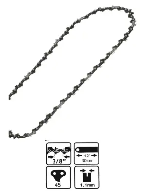 Ryobi 45‑Drive Chainsaw Chain 30 cm (12 3/8 in) for OCS1830/RCS36 2 Pack
