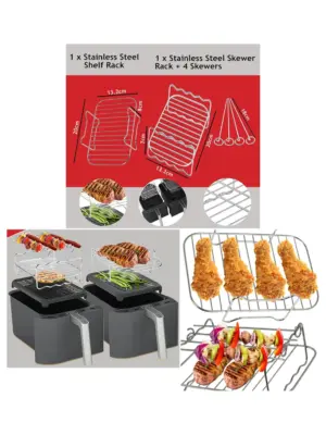 Salter Air Fryer Grill Rack Double Basket & Skewer for EK45xx series