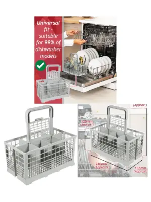 Samsung Dishwasher Cutlery Basket – Removable Handle, 240mm