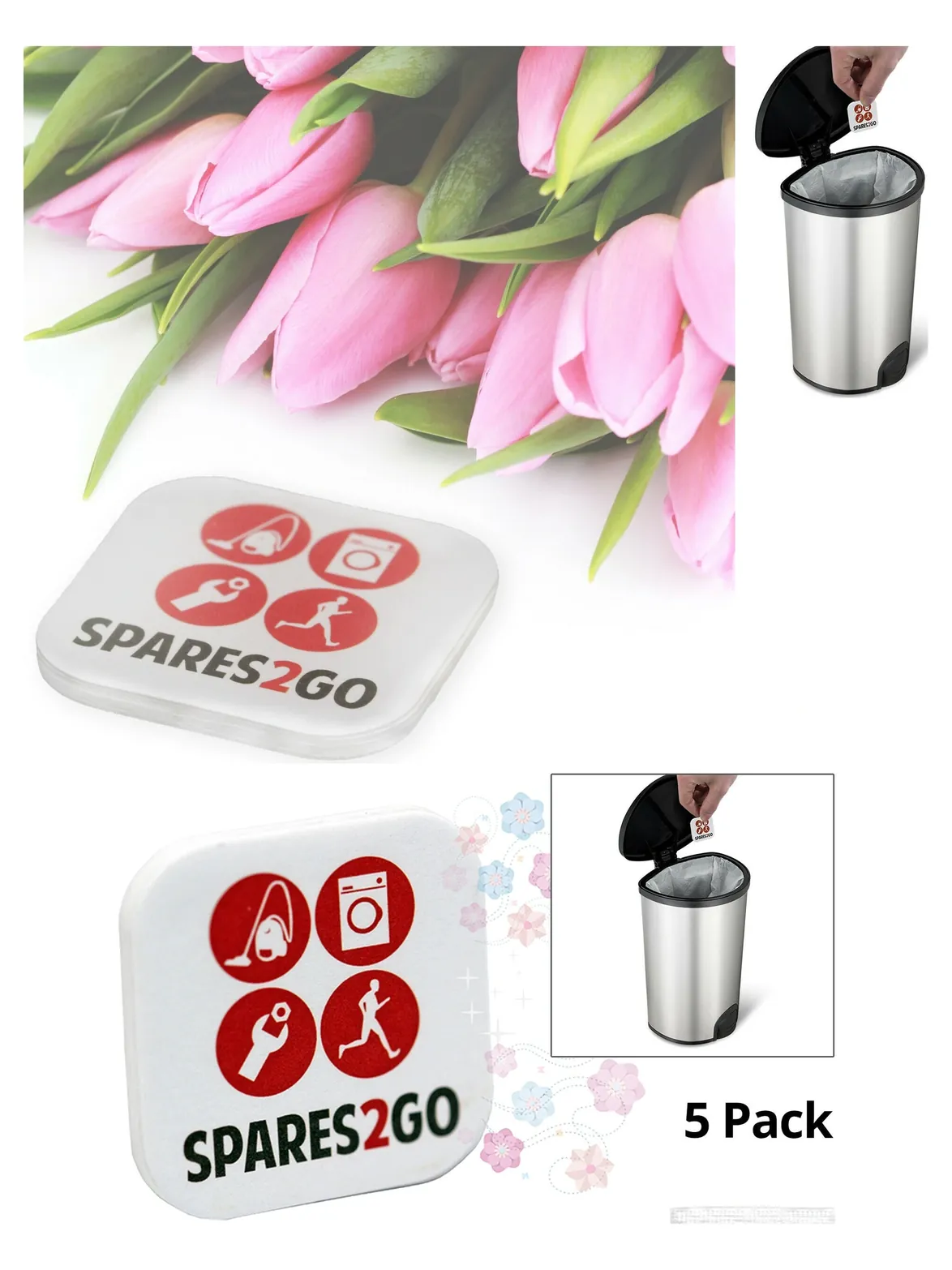 Scented Air Freshener Tabs for Kitchen and Recycling Bins – Pack of 5