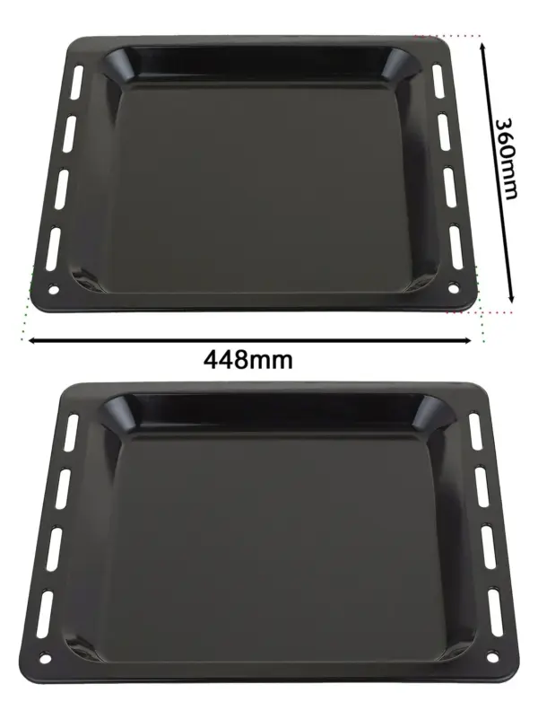 Schreiber Enamel Baking Tray – 448 mm x 360 mm, 25 mm Deep