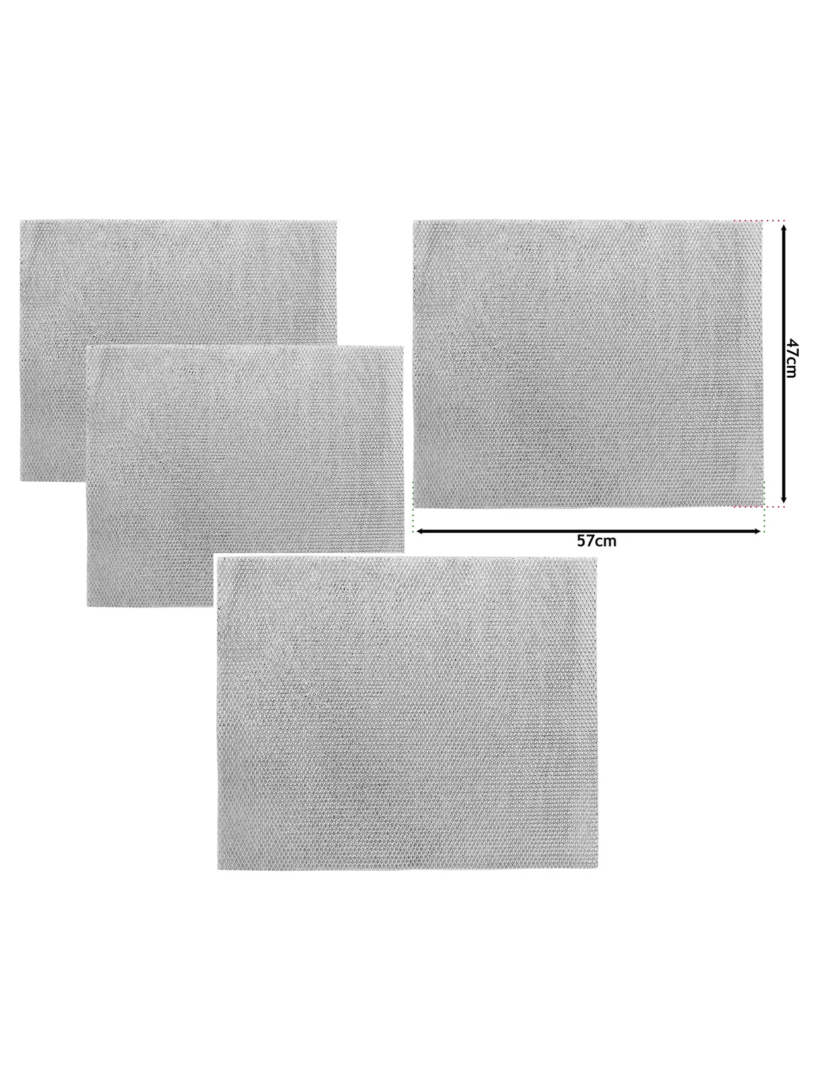 Schreiber Range Hood Mesh Grease Filter – Metal, 57×47 cm, Pack of 2