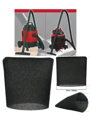 Sealey 22cm Foam Filter Sleeve for PC200/PC200CFL/PC300 Wet‑Dry Vac