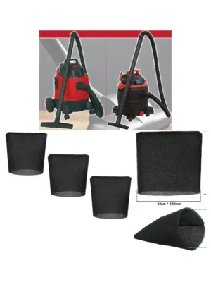 Sealey Foam Filter Sleeve 22cm for PC200/PC300 Wet‑Dry Vac – 3 Pack