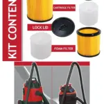 Sealey PC200/PC300 Wet‑Dry Cartridge Filter with Foam Sleeve