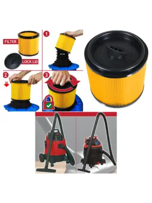 Sealey Vacuum Wet/Dry Cartridge Filter for PC200, PC200CFL, PC300