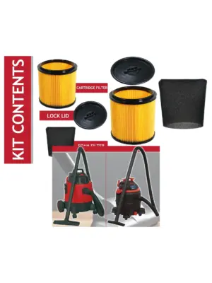 Sealey Wet‑Dry Cartridge Filter Kit for PC200/PC300 Vacuums