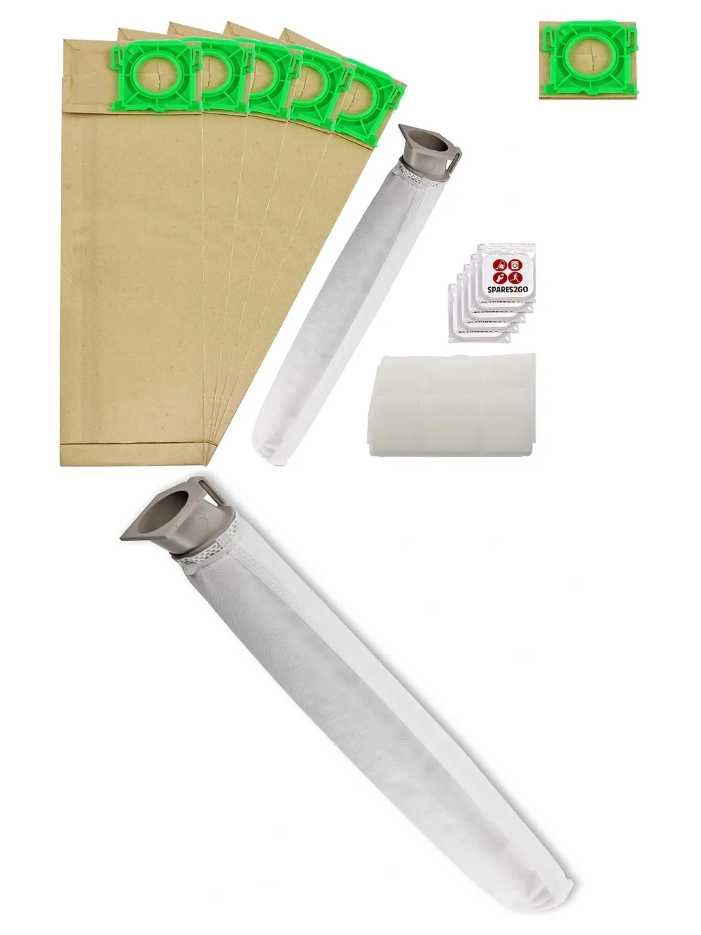 SEBO Bag & Filter Kit – 5 Bags, 2 Filters + Pods for X1-X5/C1-C3