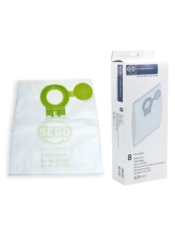 Sebo D2 Airbelt UltraBag Vacuum Dust Bags – Pack of 8