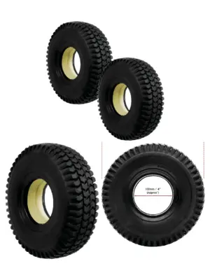 Set of 2 Puncture‑Free Solid Mobility Scooter Tires 3.00×4