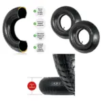 Set of 2 Rubber Wheelbarrow Inner Tubes 4.00-8 & 4.80-8