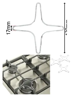 Set of 3 Small 130mm Gas Hob Trivet Stands – Heat‑Resistant Pan Support for Moka Pots
