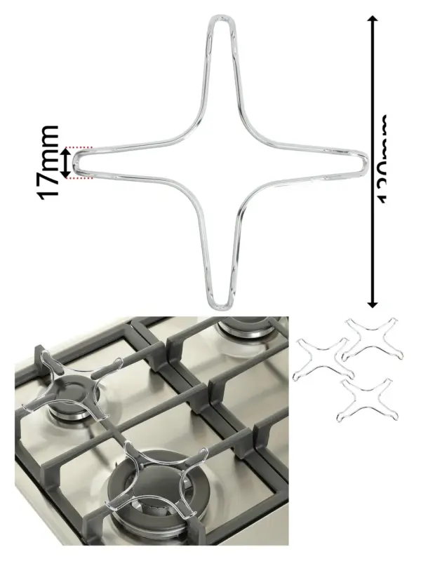 Set of 3 Small 130mm Gas Hob Trivet Stands – Heat‑Resistant Pan Support for Moka Pots