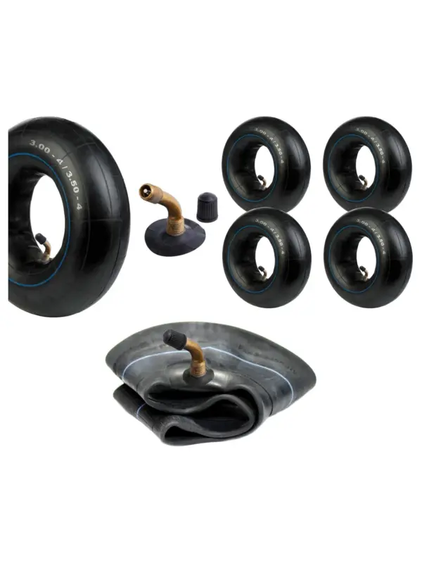 Set of 4 Inner Tubes 3.00‑4 & 3.50‑4 for Wheelbarrow/Trailer & Scooter